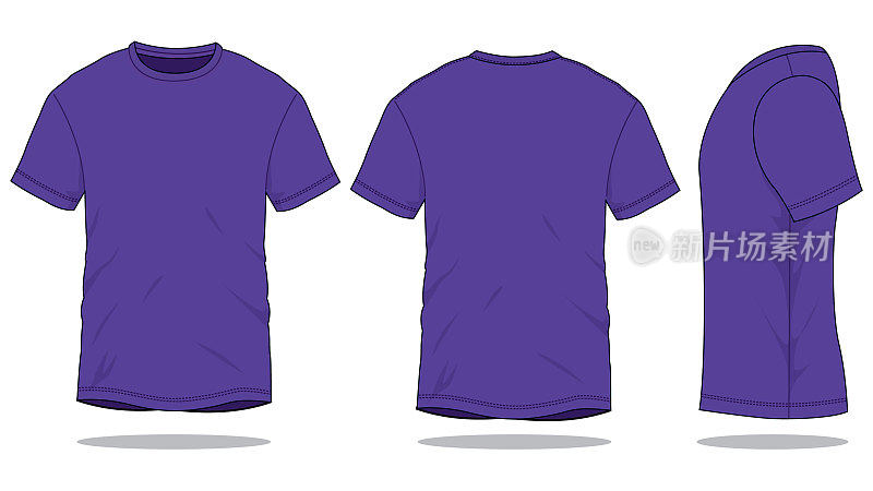 Purple T-Shirt Vector for Template